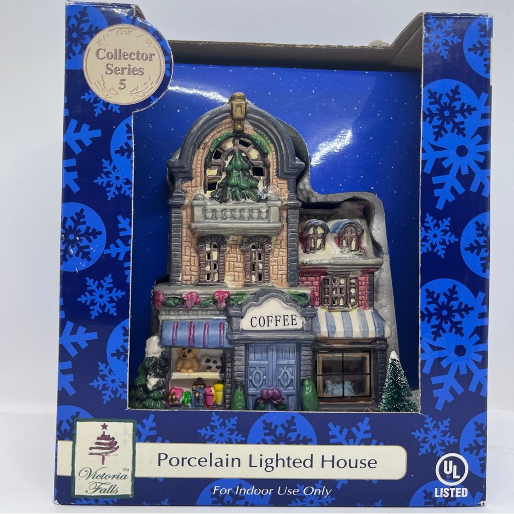 Victorian Falls porcelain lighted house, coffee shop